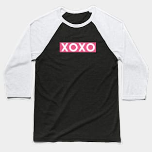 XOXO (hotpink & white) Baseball T-Shirt